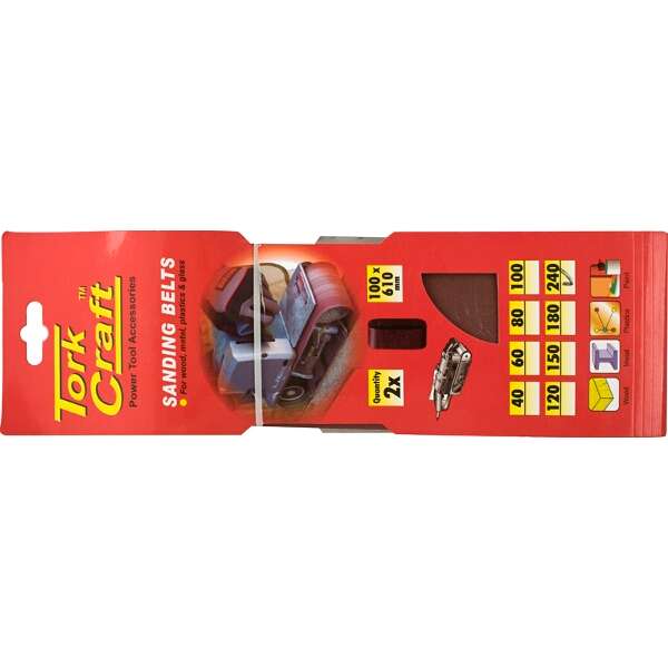 Sanding Belt 100x610mm 240Grit 2 Piece - 2 Pack