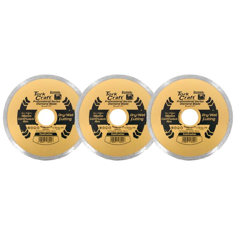 Tork Craft - Diamond Blade 115mm Bulk 3 Pack Shrink - 2 Pack