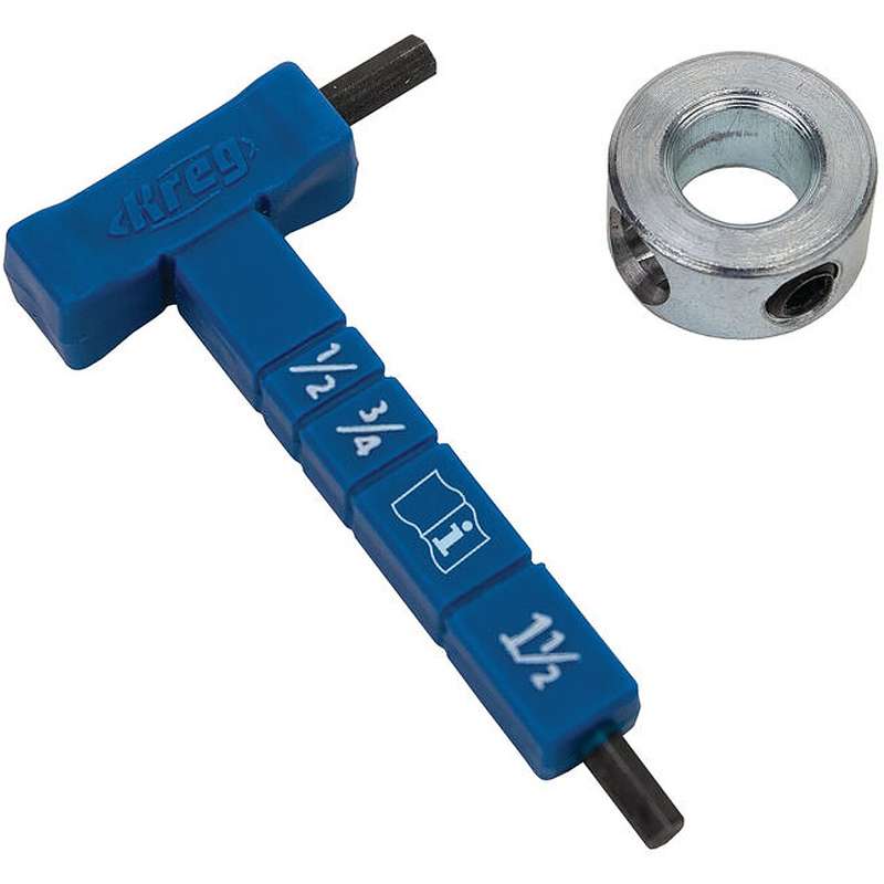 Kreg - Easy Set Stop Collar And Material Thickness Gauge - 2 Pack