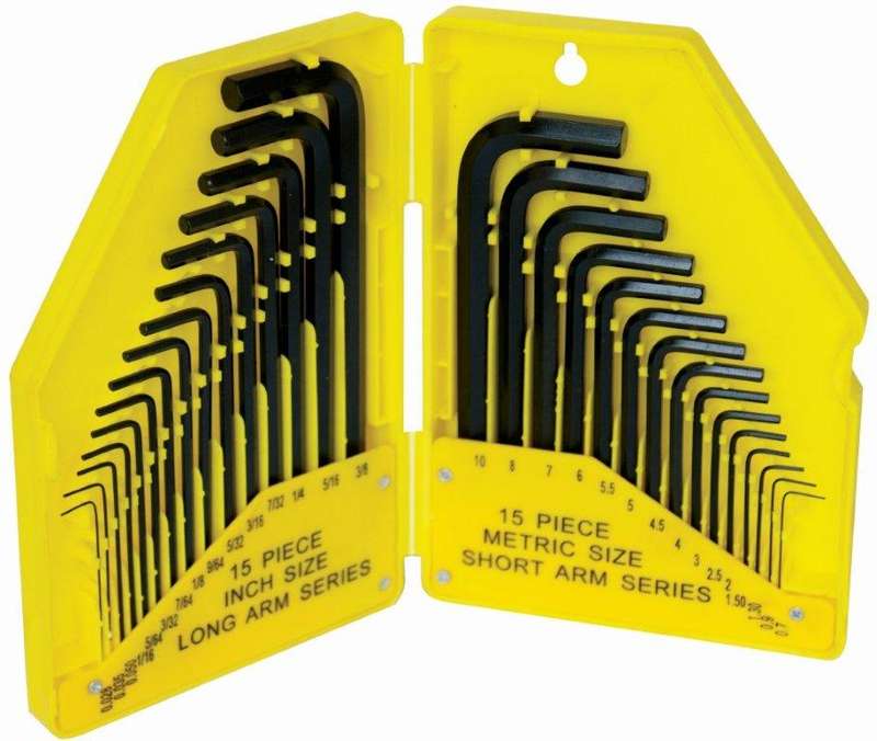 Tork Craft - 30 Piece Allen Key Set Metric & Imperial Sizes - 2 Pack