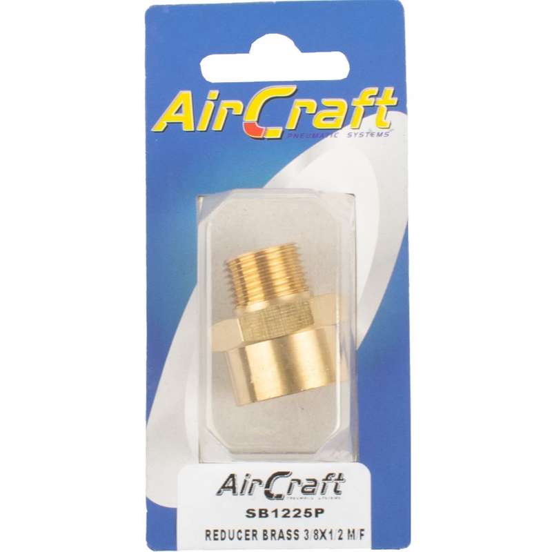 Aircraft - Reducer Brass 3/8 x 1/2 M/F 1 Piece Pack - 2 Pack