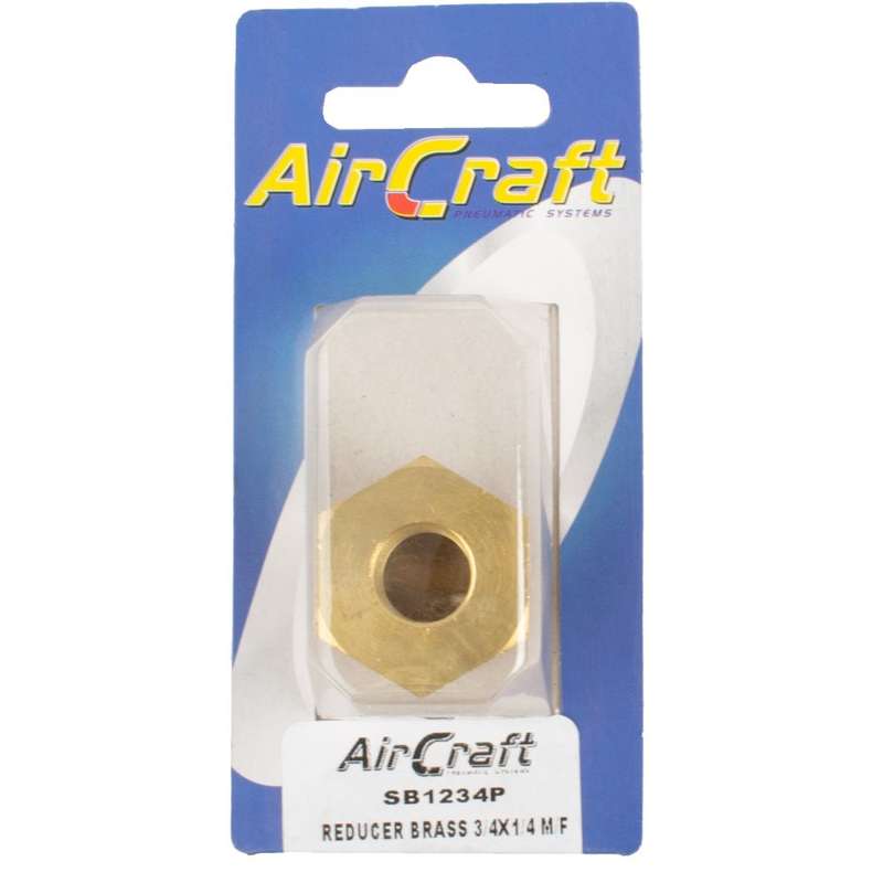 Aircraft - Reducer Brass 3/4 x 1/4 M/F Conical 1 Piece Pack - 2 Pack