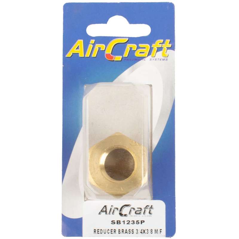 Aircraft - Reducer Brass 3/4 x 3/8 M/F Conical 1 Piece Pack - 2 Pack