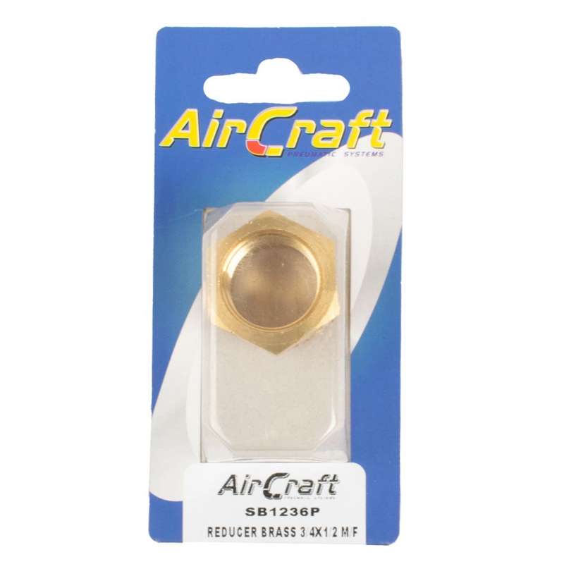 Aircraft - Reducer Brass 3/4 x 1/2 M/F Conical 1 Piece Pack - 2 Pack