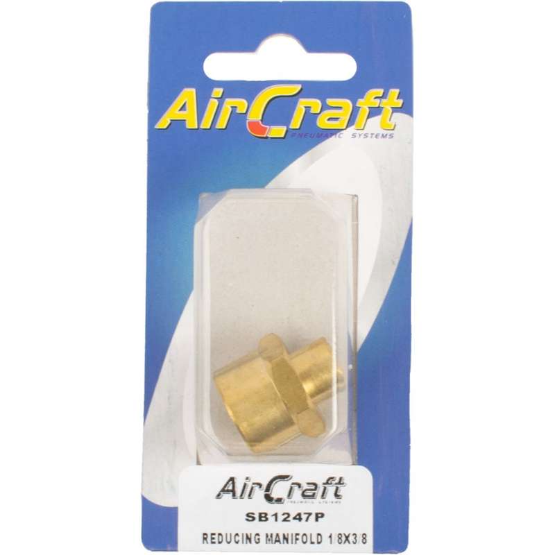 Aircraft - Reducing Manifold 1/8 x 3/8 F/F 1 Piece Pack - 2 Pack