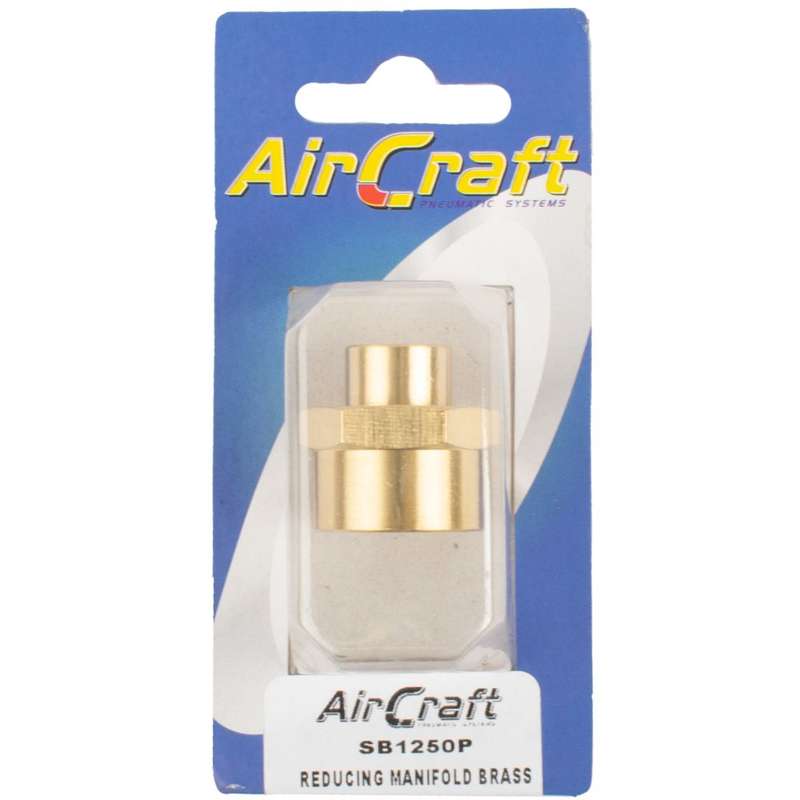 Aircraft - Reducing Manifold Brass 1/4 x 1/2 F/F 1 Piece Pack - 2 Pack