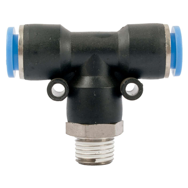 Aircraft - Pu Hose Fitting Tee 10mm-1/4 M - 2 Pack