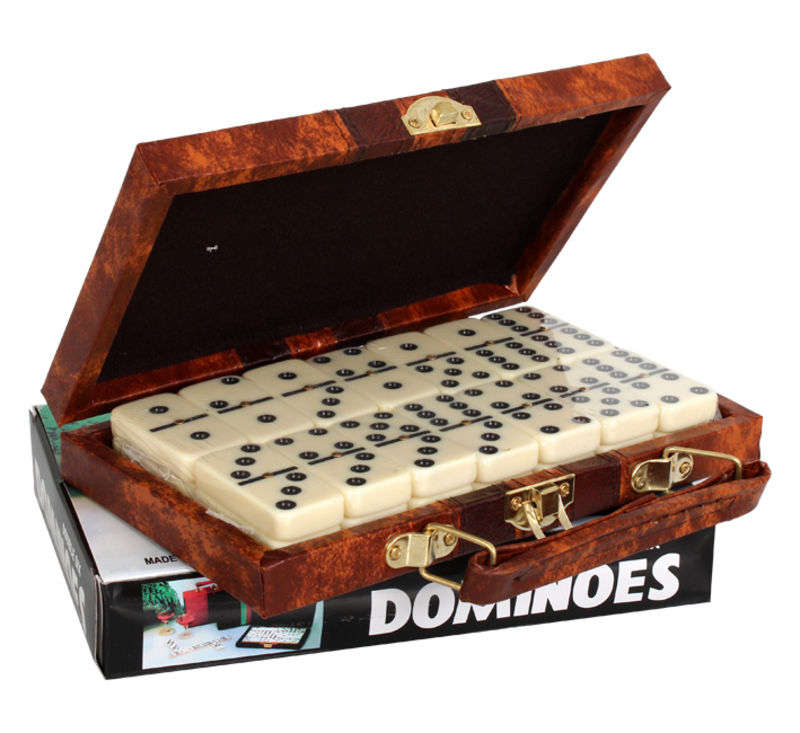Dominoes - Games - Plastic Domino Set - 18.5cm x 11.5cm x 2.5cm - 2 Pack