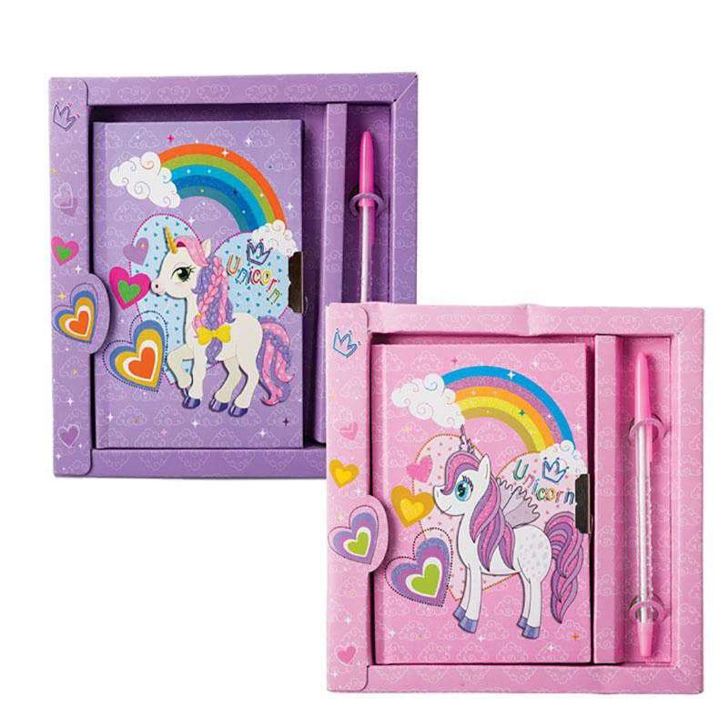 Novelty Unicorn Notebook With Pen - 19 x 18cm - 2 Pack