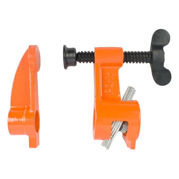 Pony - Pipe Clamp - 3/4 Inch 25mm Black Pipe - 2 Pack