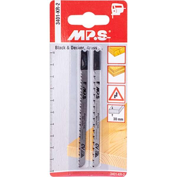 Mps - Jigsaw Blade - 2 Piece - Cross Ground - Tapered - 100mm - 2 Pack
