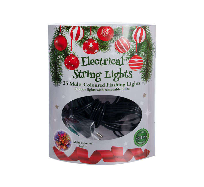 Electrical String Lights - Flashing - Indoor - Multicoloured - 25 Pieces