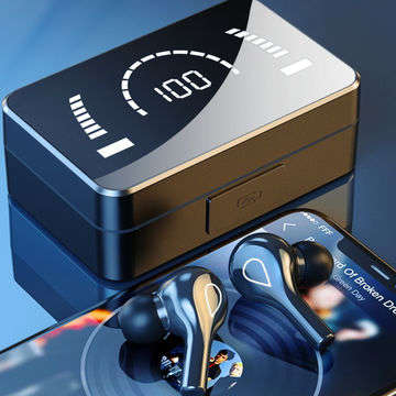 True Wireless Earbuds Sports Bass Bluetooth Earphones with Noise Cancelling TWS Headphones