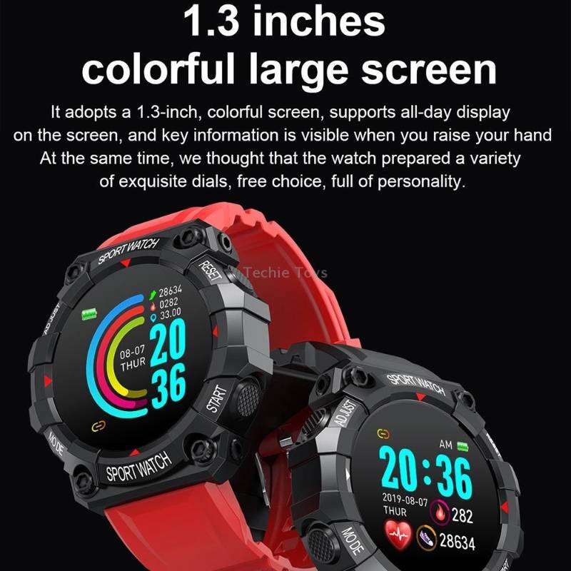FD68 1.3 inch Color Round Screen Sport Smart Watch, Support Heart Rate / Multi-Sports Mode(Green)