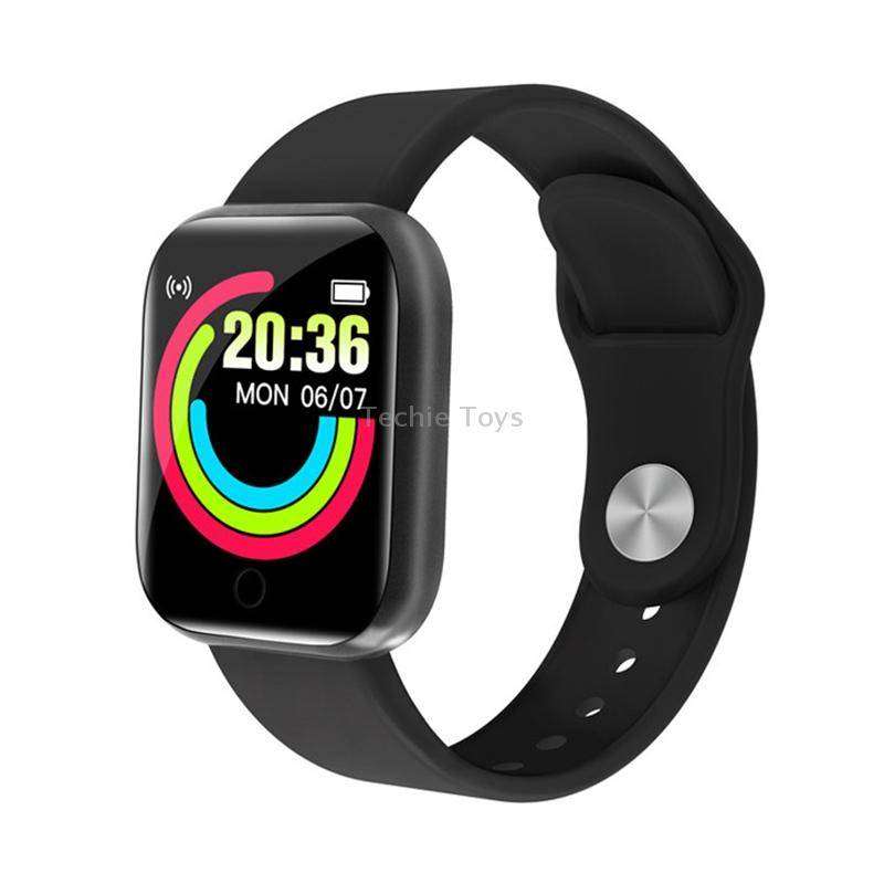 Y68 1.44 inch Smart Watch, Support Heart Rate Blood Pressure Blood Oxygen Monitoring (Black)