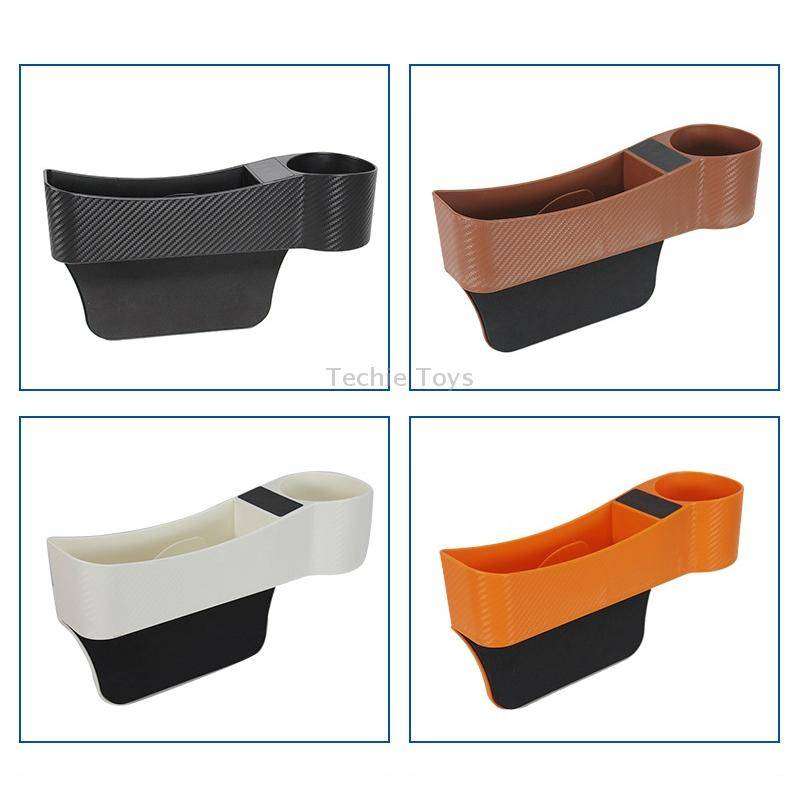 CARFU AC-2294 Car Seat Gap Multi-function Storage Box(White)