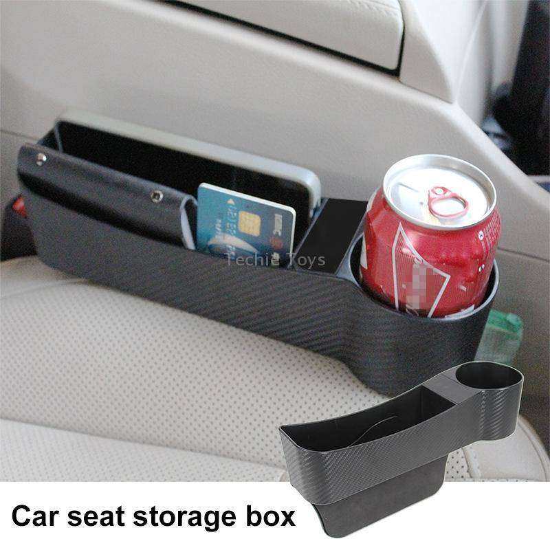 CARFU AC-2294 Car Seat Gap Multi-function Storage Box(White)