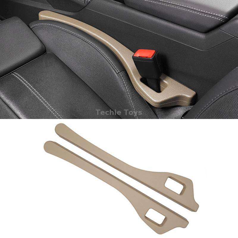 1 Pair Car Seat Gap Bar Car Interior Armrest Box Gap Leak-proof Filler (Beige)