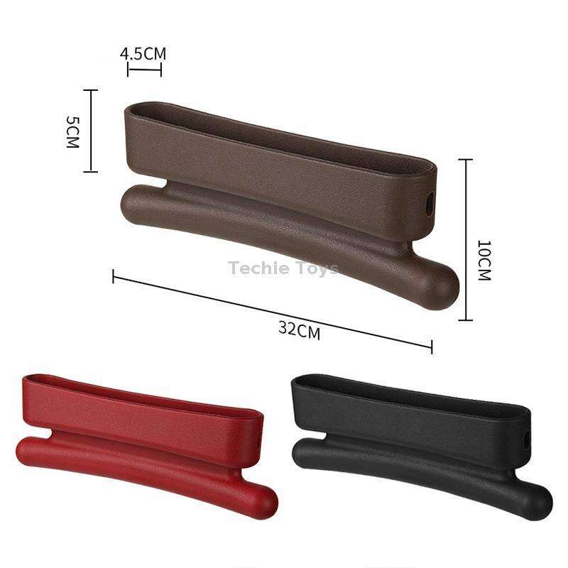 Car Gap Storage Box Multifunctional Car Seat Crevice Storage Box, Specification: 1 Pair (Brown)
