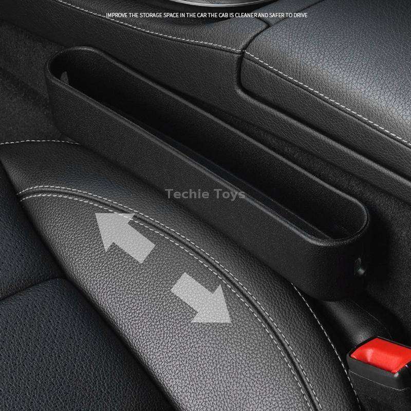 Car Gap Storage Box Multifunctional Car Seat Crevice Storage Box, Specification: 1 Pair (Brown)