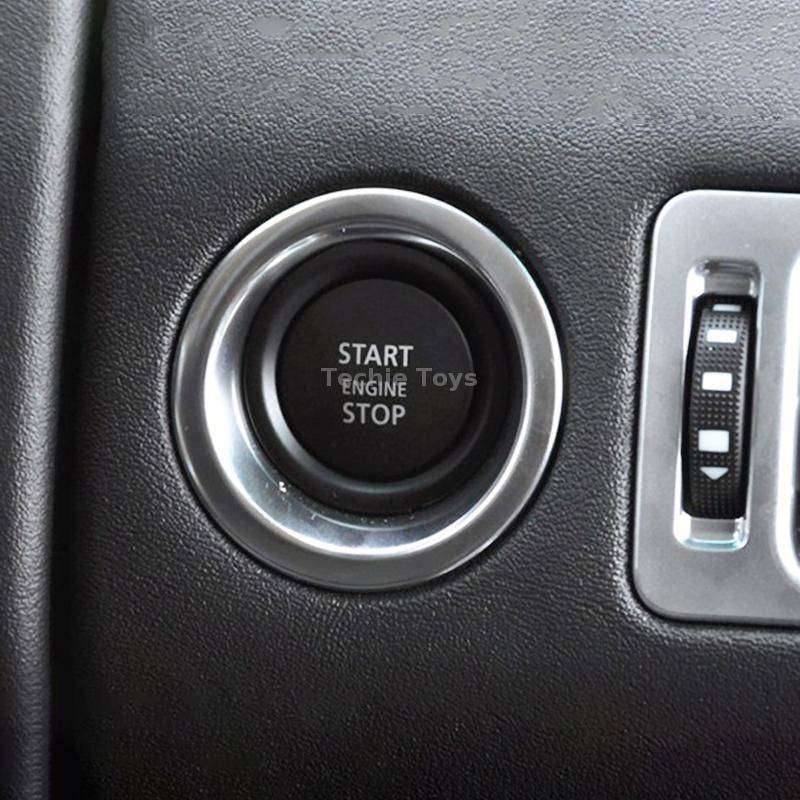 One-key Start Engine Stop Switch Button for Land Rover Range Rover Executive, Left Driving (Green)