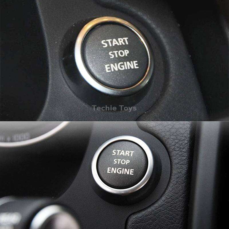 One-key Start Engine Stop Switch Button for Land Rover Freelander 2, Left Driving (Black)