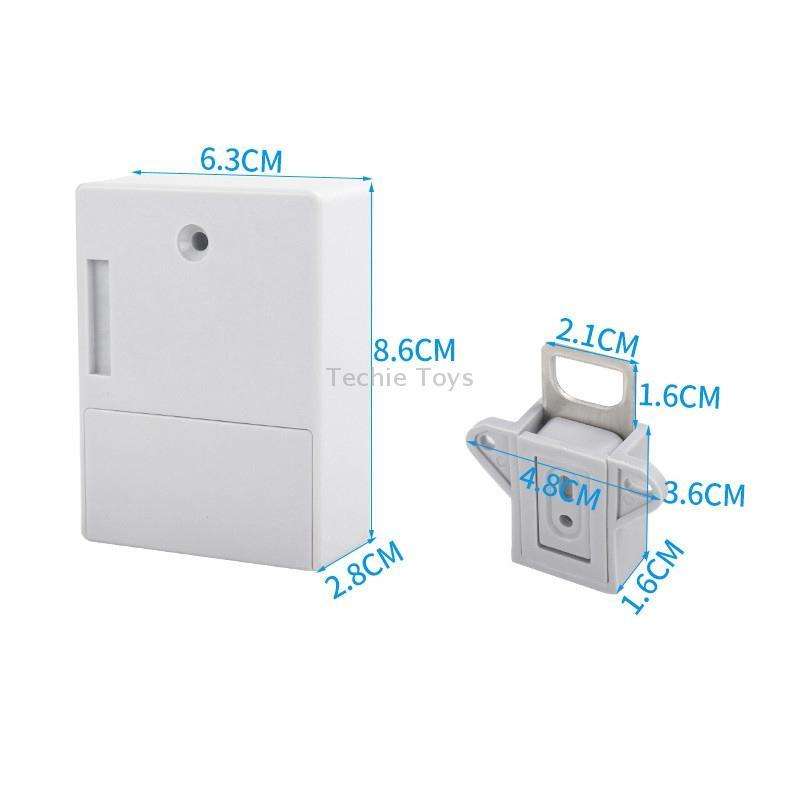 T3 ABS Magnetic Card Induction Lock Invisible Single Open Cabinet Door Lock (Black)