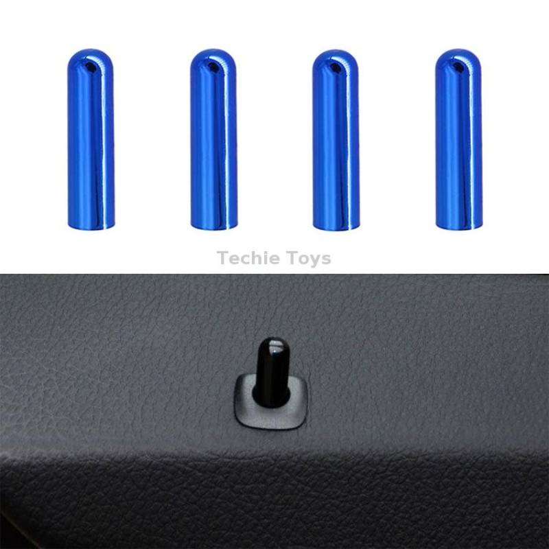 4 PCS Car Unlock Cover Door Bolt Door Handle for BMW X1 / X6(Blue)