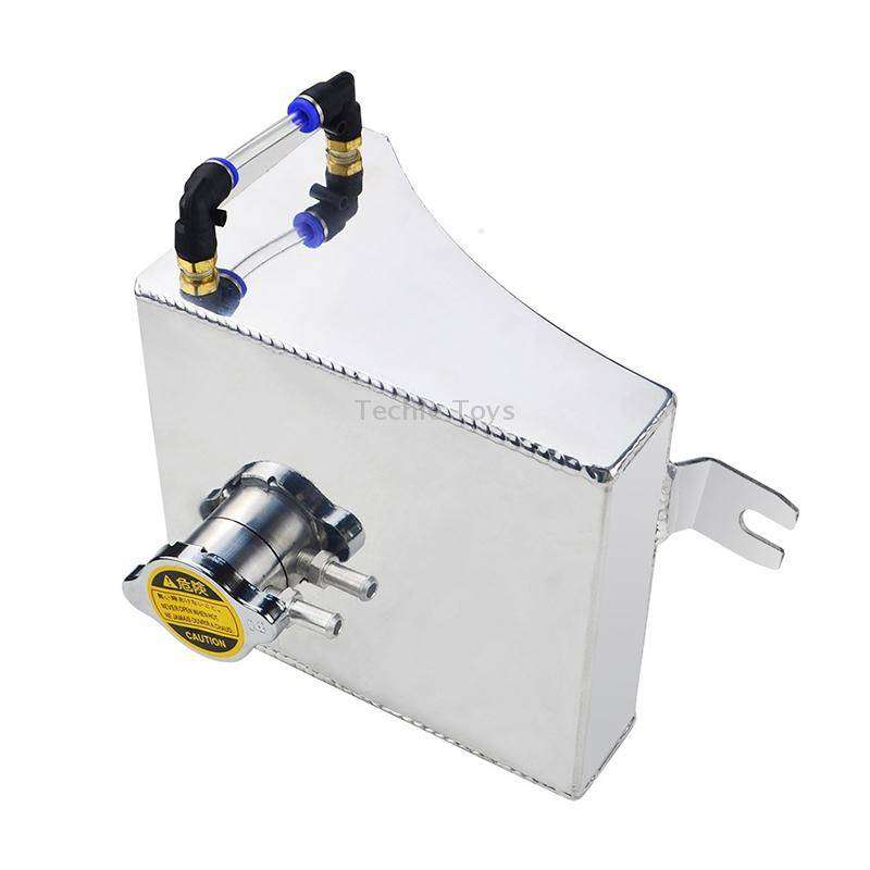 Car Modified Triangle Aluminum Alloy Cooling Water Tank Bottle Can for Nissan (Silver)