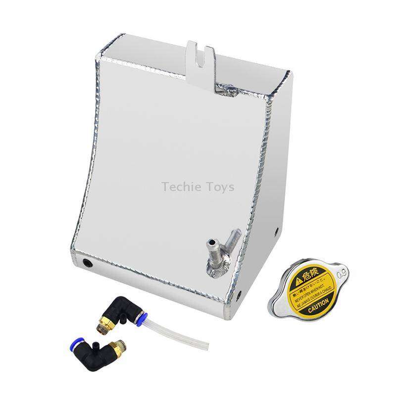 Car Modified Triangle Aluminum Alloy Cooling Water Tank Bottle Can for Nissan (Silver)