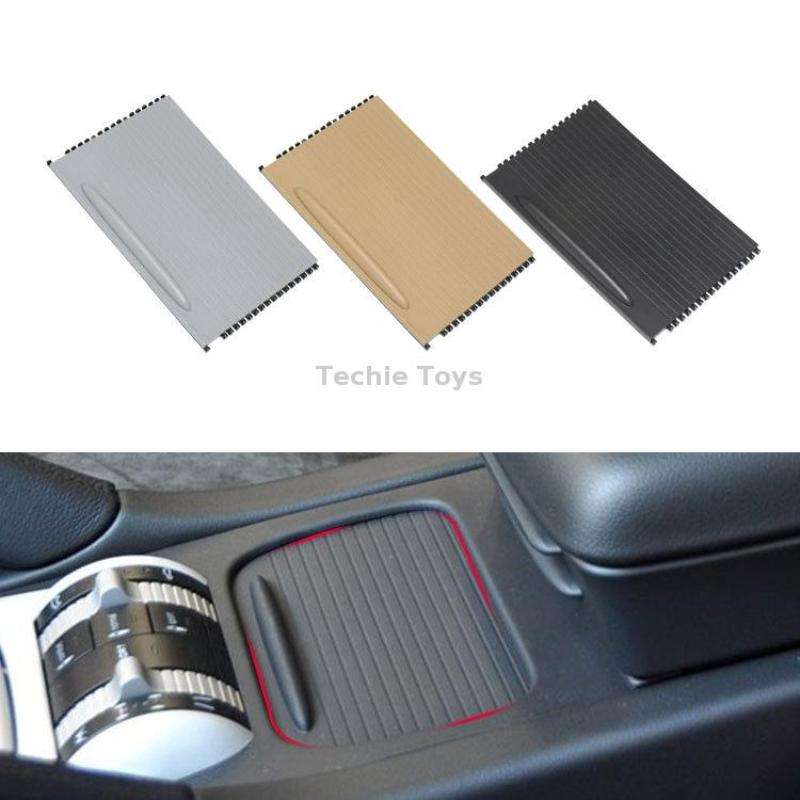 Car Center Console Water Cup Holder Cover Trim for Porsche Cayenne 2003-2010, Left Driving (Black)