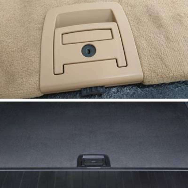 Car Rear Trunk Mat Carpet Handle with Hole 51479120283 for BMW X5 / X6 2006-2013, Left Driving (Blac