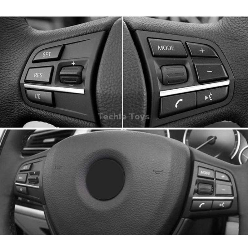2 PCS Car Multi-functional Steering Wheel Rubber Button for BMW F10 / F07 / F02, Left and Right Driv