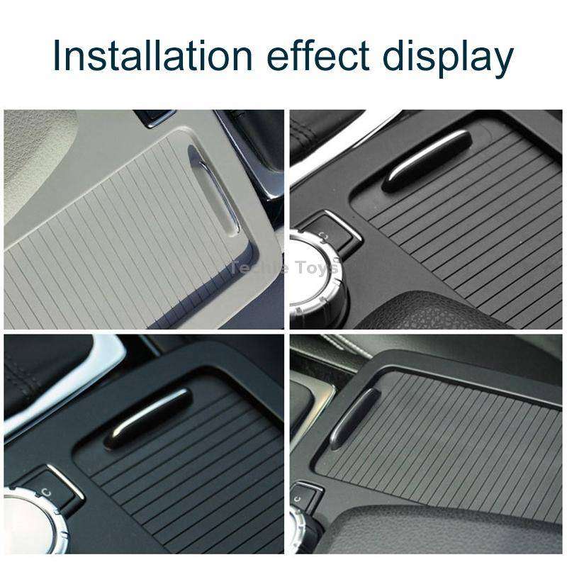 Car Water Cup Holder Roller Blind Zipper Storage Box Trim for Mercedes-Benz W204 / W212 2008-2015 (B