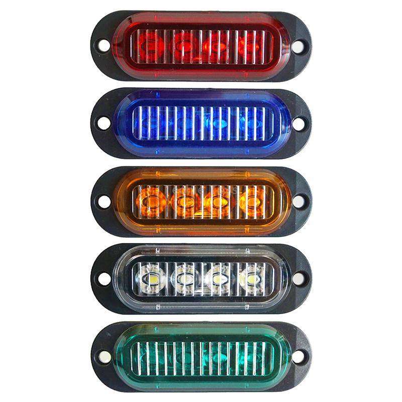 5 PCS MK-087 Car / Truck 4LEDs Side Marker Indicator Lights Bulb Lamp (Yellow Light)
