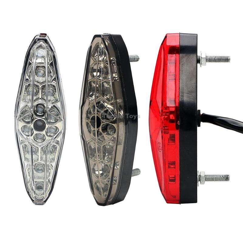 2 PCS KC-WD-NEW-3X Motorcycle LED Brake Light Running Lamp (Transparent Black)