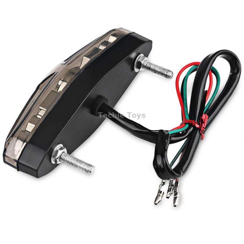 2 PCS KC-WD-NEW-3X Motorcycle LED Brake Light Running Lamp (Transparent Black)