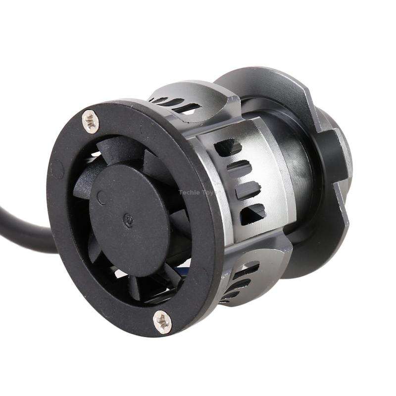 1 Pair H7 27W / DC12V Car Aluminum Alloy Flashing LED Headlight (Gold Light)