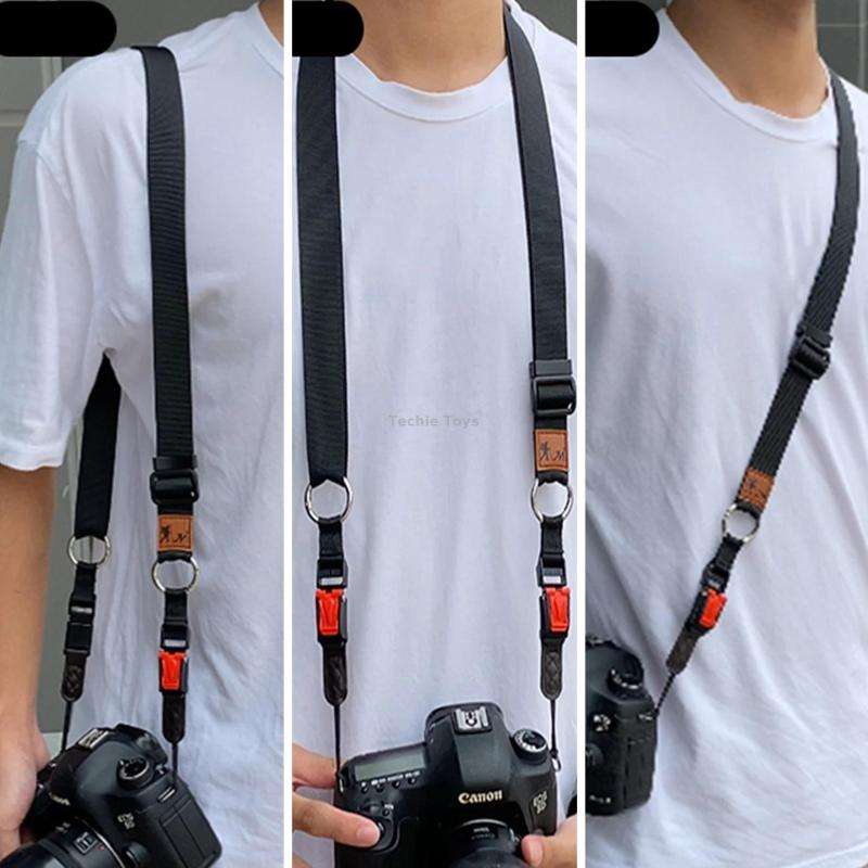 XJ03 Camera Shoulder Hanging Neck Strap(Khaki)