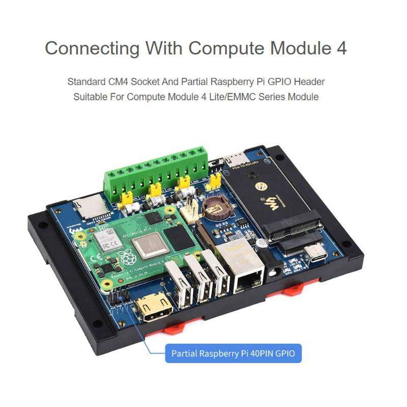 Waveshare Industrial IoT Wireless Expansion Module for Raspberry Pi CM4(EU Plug)