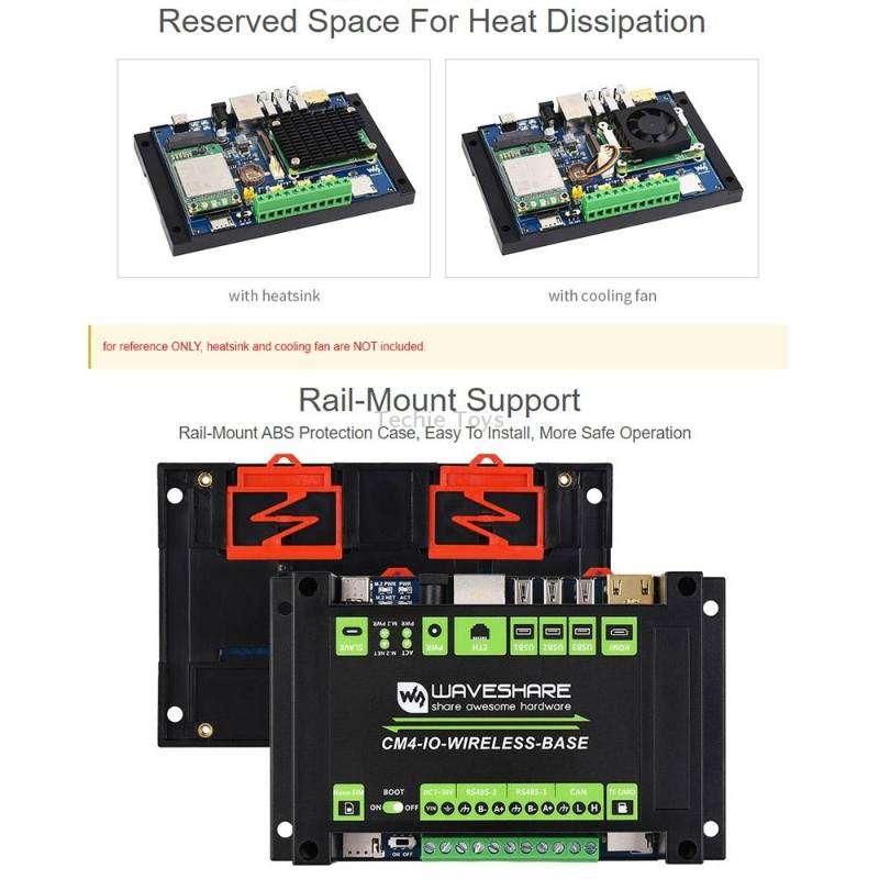 Waveshare Industrial IoT Wireless Expansion Module for Raspberry Pi CM4(EU Plug)