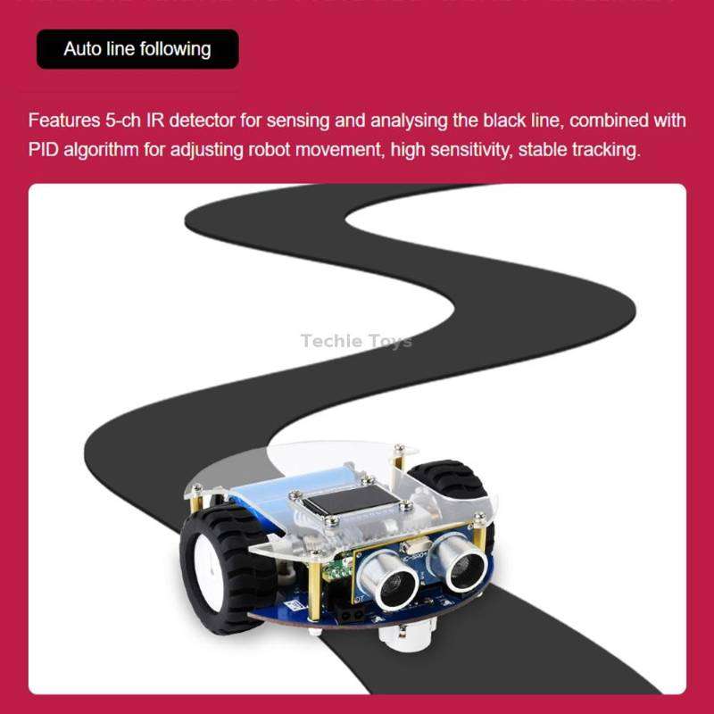 Waveshare PicoGo Mobile Robot, Based on Raspberry Pi Pico, Self Driving, Remote Control(EU Plug)