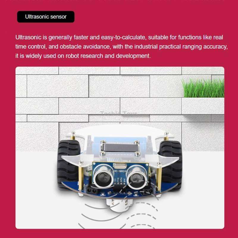 Waveshare PicoGo Mobile Robot, Based on Raspberry Pi Pico, Self Driving, Remote Control(EU Plug)