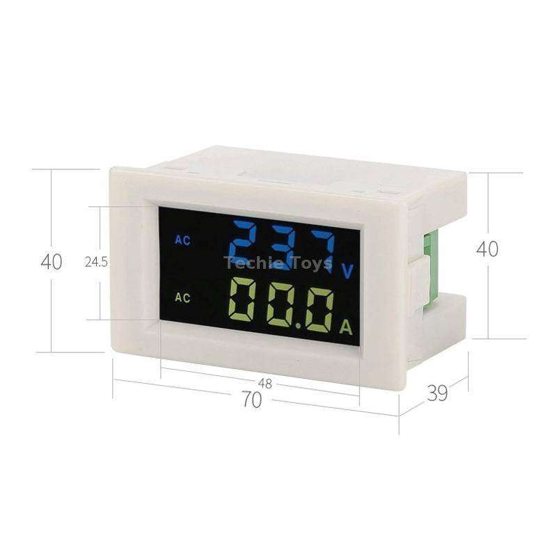 D85-2042A 110V 220V 380V 100A Digital AC Voltmeter Ammeter Current Amps Volt Meter LCD Panel Monitor
