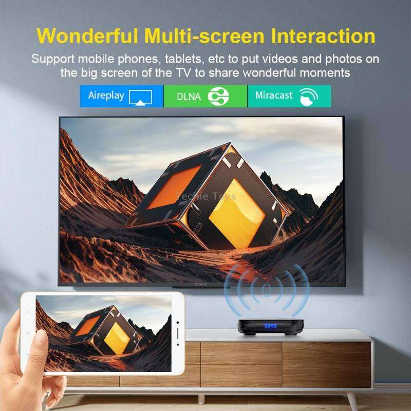 HK1 RBOX-H8S 4K Ultra HD Android 12.0 Smart TV Box with Remote Control, Allwinner H618 Quad-Core, 4G