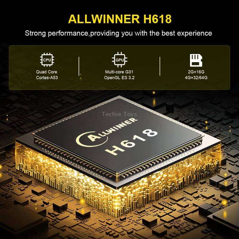 HK1 RBOX-H8S 4K Ultra HD Android 12.0 Smart TV Box with Remote Control, Allwinner H618 Quad-Core, 4G