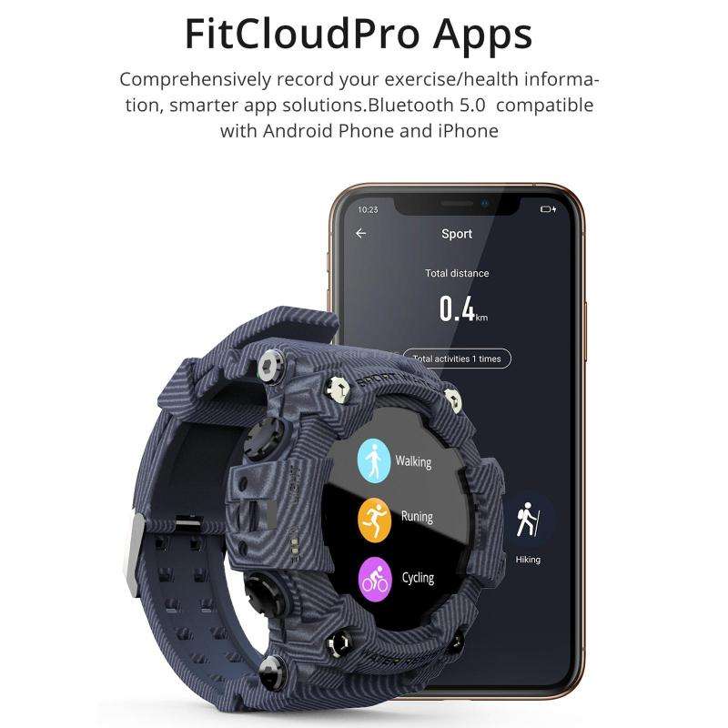 Lokmat ATTACK 1.28 inch TFT LCD Screen Smart Watch, Support Sleep Monitor / Heart Rate Monitor / Blo