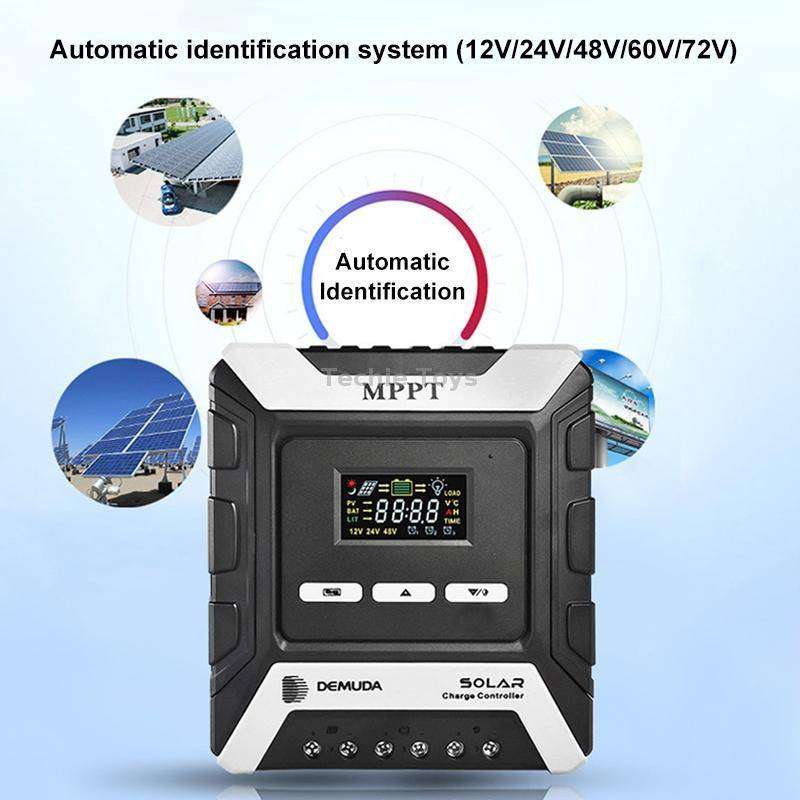 20A MPPT Solar Controller 12V / 24V / 48V Automatic Identification Charging Controller with Dual ...
