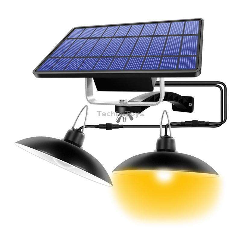2 in 1 Solar Light Landscape Courtyard Corridor Lighting 32-LED Retro Chandelier, Light Color:Warm L