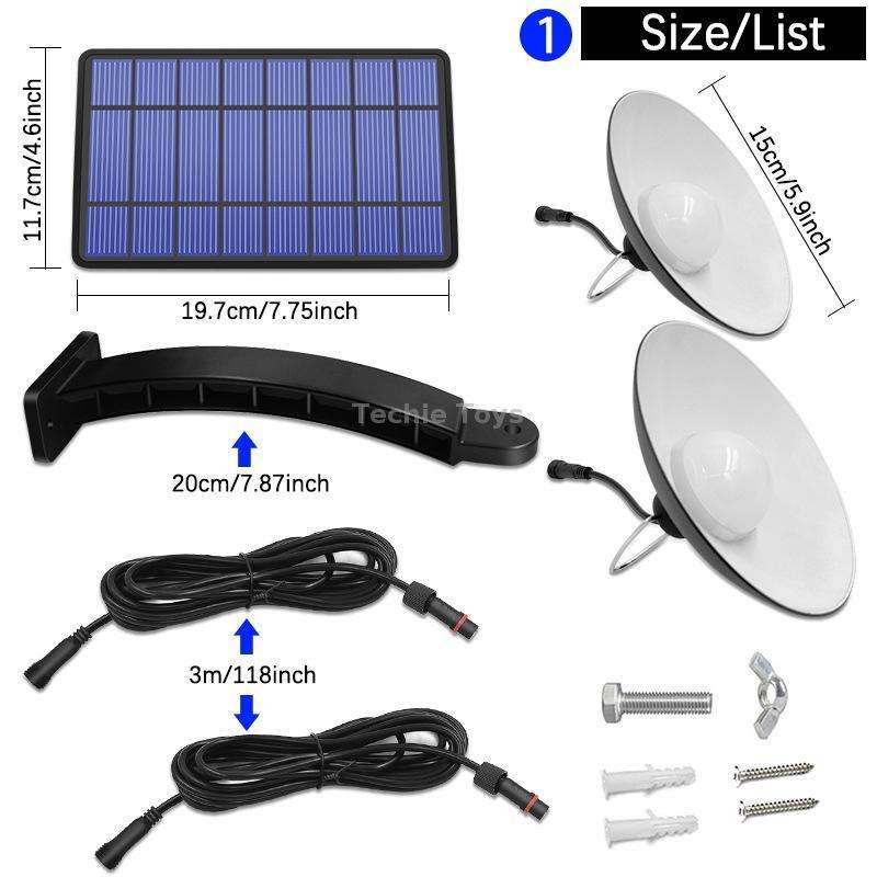 2 in 1 Solar Light Landscape Courtyard Corridor Lighting 32-LED Retro Chandelier, Light Color:Warm L